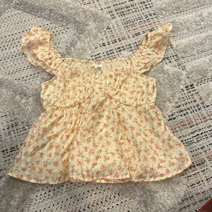 Blu Pepper Crop Top Blouse